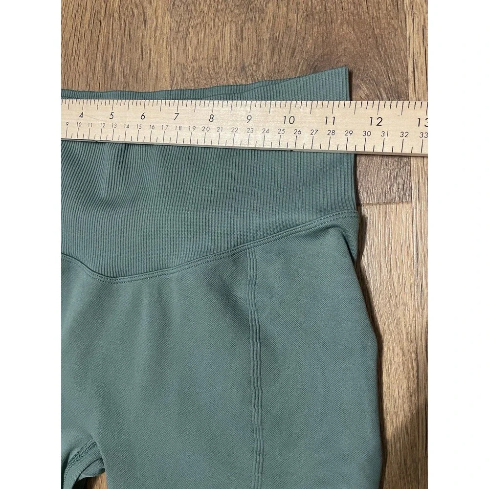 VICTORIA SECRET PINK GREEN Small Seamless Rib Legging Athletic Wear